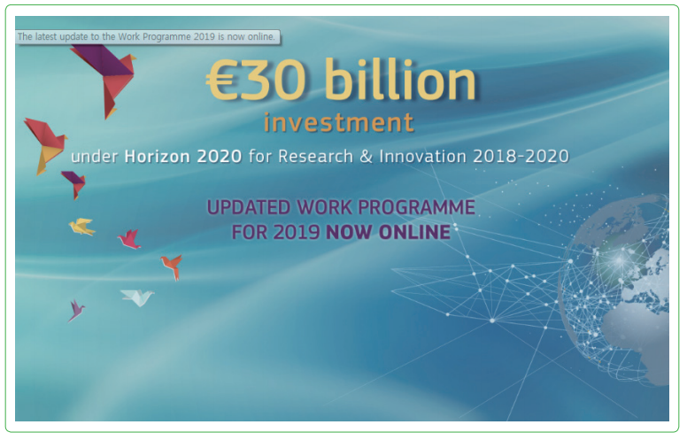 그림 5 Horizon 2020의 마지막 단계(2018-2020)의 투자 계획