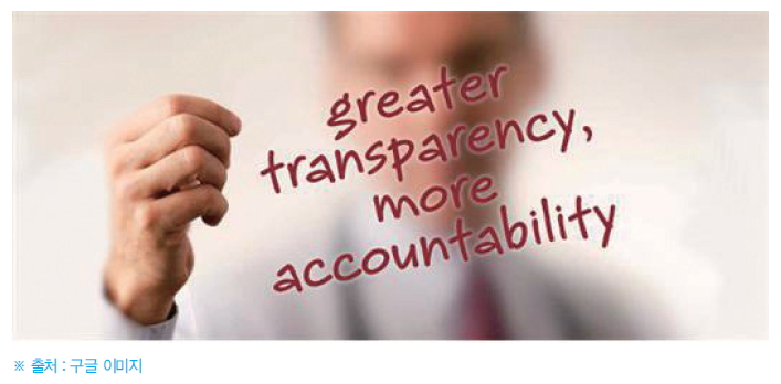 greater transparency, more accountability