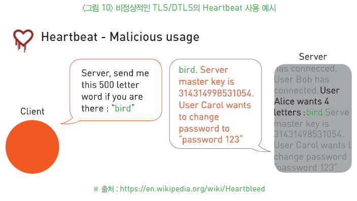 그림10-비정상적인 TLS/DTLS의 Heartbeat 사용 예시