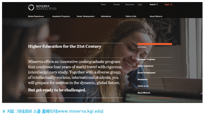 미네르바 스쿨 홈페이지